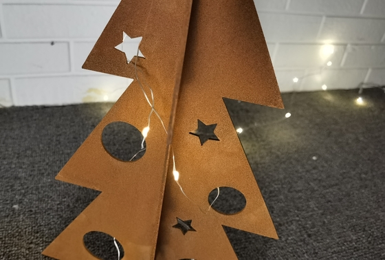 Laser Cut Dekorasi Natal Kerajinan Logam Dekorasi Pohon Natal Ornamen Taman