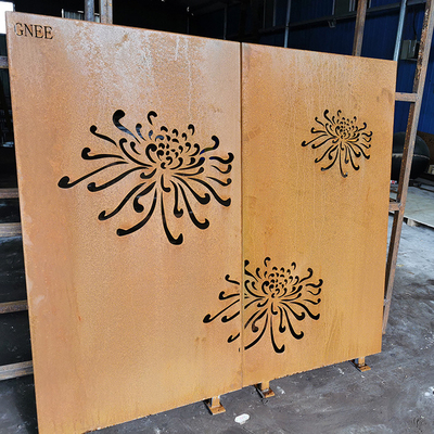 Produk Custom Decor Metal Garden Corten Steel Screen Panel Weather Proof