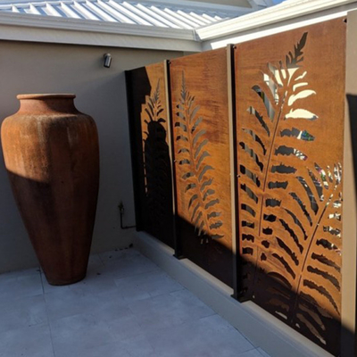 Panel Layar Baja Corten Produk Taman Logam Dekoratif Berkarat OEM ODM