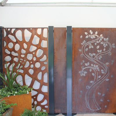 Panel Privasi Dekorasi Taman Corten Steel Ramah Lingkungan