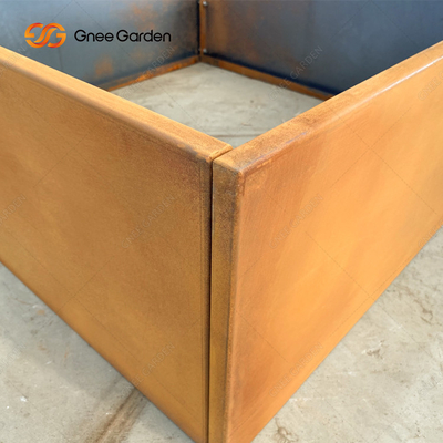 SGS Farmhouse Rectangular Outdoor Metal Planter Mengangkat Tempat Tidur Taman Untuk Sayuran