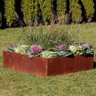OEM ODM Corten Steel Raised Beds Metal Raised Vegetable Beds bukti korosi