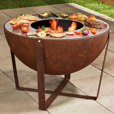 1200mm Dia Charcoal Buring Outdoor Cooking Grills Persetujuan CE