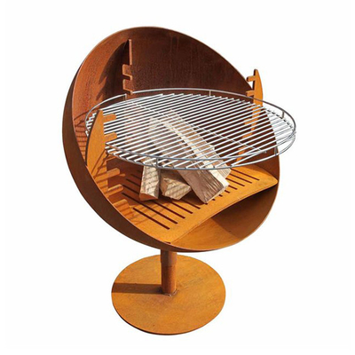Pemanggang Memasak Luar Ruangan Eropa Fire Bowl Corten Steel Barbecue Grill