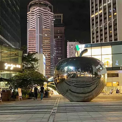 Gnee Garden 3.5m Karya Seni Stainless Steel Berbentuk Apple Untuk Dekorasi Plaza