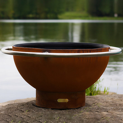 Lubang Api Corten Steel 120cm Portabel Besar Untuk Halaman