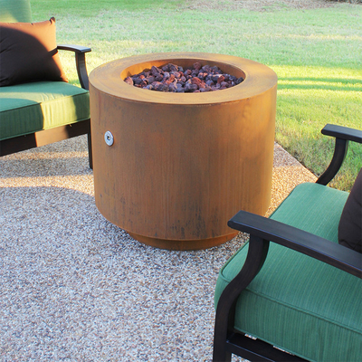 Dekorasi Luar Ruangan Corten Steel Wood Burning Fire Pit untuk Taman dan Halaman Belakang