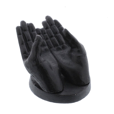 Set Patung Tangan Besi Cor Antik Hitam 5.5 Inch Kreatif Untuk Dekorasi Rumah