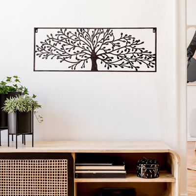 Gnee Garden Rectangular Metal Wall Art Decor Tree Dirancang Disesuaikan