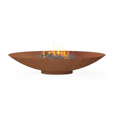 Lubang Api Luar Ruangan 100cm 80cm Diameter Logam Bulat Daun Desain Lubang Api
