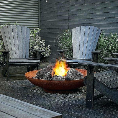 Desain Baru Rusty Corten Steel Metal Camping Fire Pit