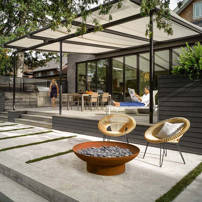 Desain Baru Rusty Corten Steel Metal Camping Fire Pit