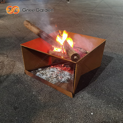 Desain Baru Rusty Corten Steel Metal Camping Barbecue Fire Pit