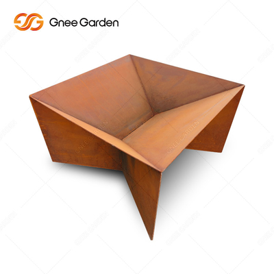 Desain Baru Rusty Corten Steel Metal Camping Barbecue Fire Pit