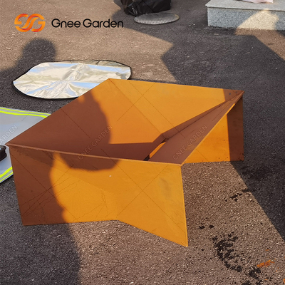 Desain Baru Rusty Corten Steel Metal Camping Barbecue Fire Pit