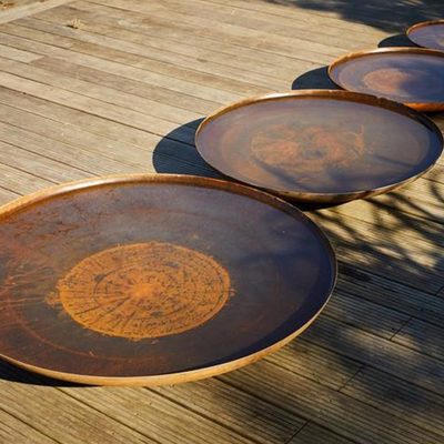 Patio Steel Metal Wood Burning Fire Pit untuk Taman