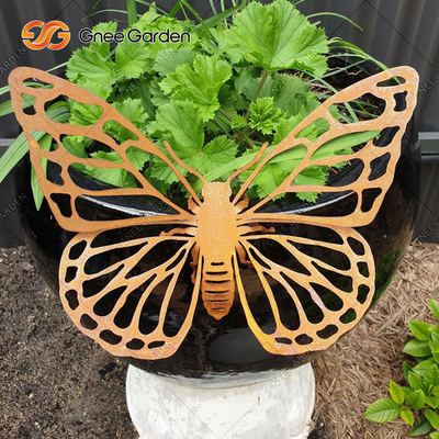 Taman Seni Lanskap Ornamen Baja Corten Potongan Laser Logam Dekorasi Pola Hewan
