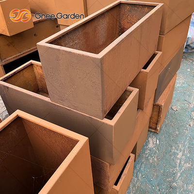Corten Steel Planter Box Corten Pot Bunga Welding Metal Planter