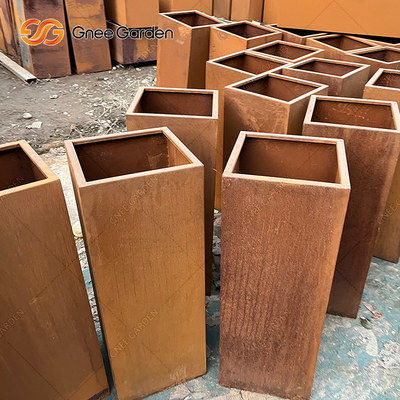 Corten Steel Planter Box Corten Pot Bunga Welding Metal Planter