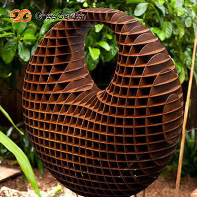 Corten Steel Klasik Emas Logam Taman Patung Ornamen Patung Patung