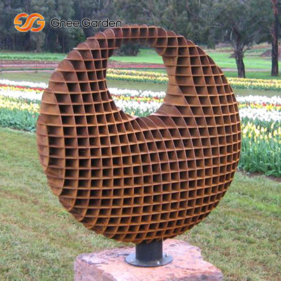 Corten Steel Klasik Emas Logam Taman Patung Ornamen Patung Patung