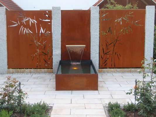 Air Mancur Taman Corten Dekorasi Luar Ruangan Air Terjun Pot Bunga