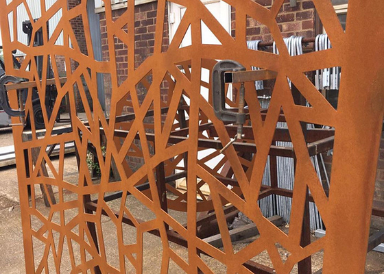 Ketebalan 3mm Layar Potong Laser Hias Corten Steel Garden Panels SGS