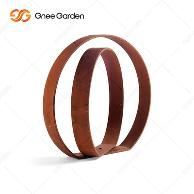 Karya Seni Patung Baja Corten Modern Luar Ruangan Besar 175cm Dengan Kurva Halus