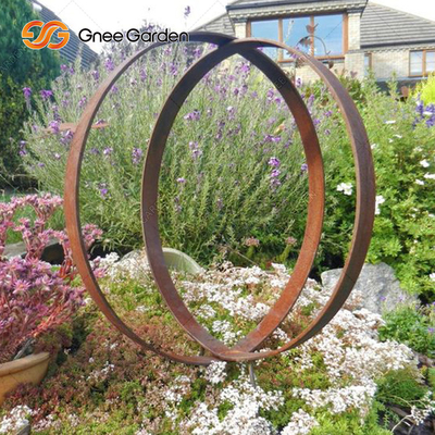 Karya Seni Patung Baja Corten Modern Luar Ruangan Besar 175cm Dengan Kurva Halus