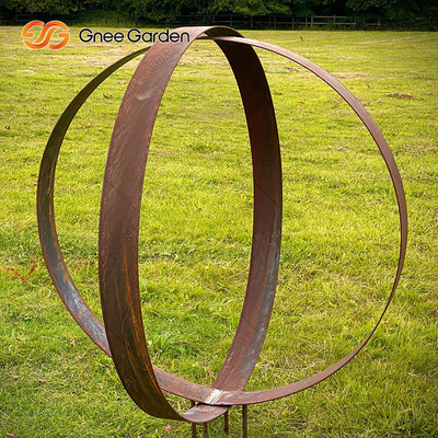 Karya Seni Patung Baja Corten Modern Luar Ruangan Besar 175cm Dengan Kurva Halus
