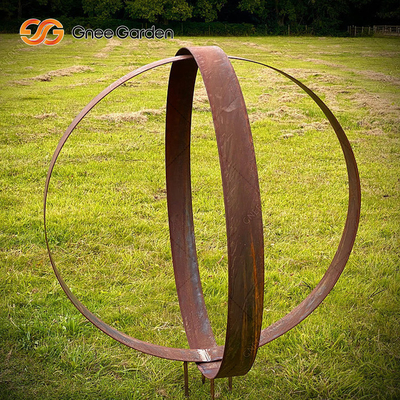 Karya Seni Patung Baja Corten Modern Luar Ruangan Besar 175cm Dengan Kurva Halus