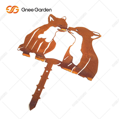 Seni Patung Corten Steel Garden Art Sculpture Wear Resisting