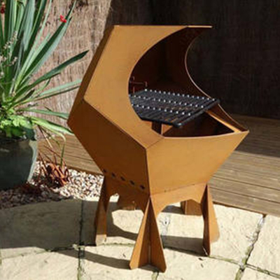 Corten Steel Outdoor Cooking Grills European Bbq Grill Tahan Cuaca