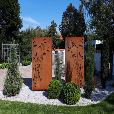 Produk Taman Logam Hias Rumah Layar Taman Corten Steel High End