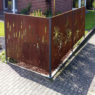 Produk Taman Logam Kekakuan Tinggi Layar Privasi Corten Steel Indah