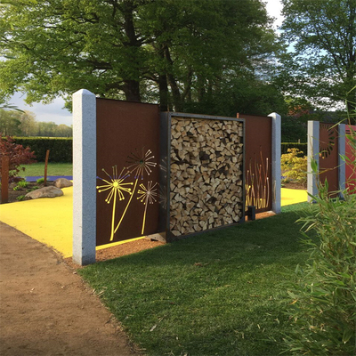 Produk Taman Logam Kekakuan Tinggi Layar Privasi Corten Steel Indah