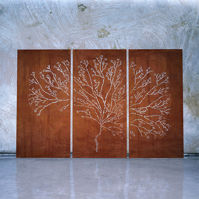 Produk Standar ASTM Metal Garden Laser Cut Corten Steel Screen Panels