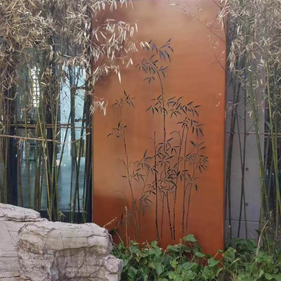 Layar Privasi Laser Cut Corten Steel Eksterior Dekoratif Dapat Disesuaikan