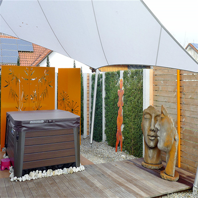 Layar Privasi Laser Cut Corten Steel Eksterior Dekoratif Dapat Disesuaikan