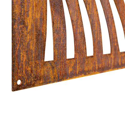 Weathering Steel Outdoor Metal Screen Divider Laser Cut Untuk Dekorasi