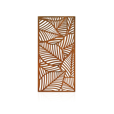 Corten Steel Layar Privasi Logam Dekoratif Luar Ruangan Prerusted Polished