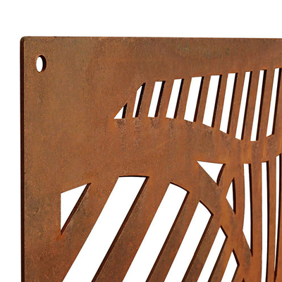 Corten Steel Layar Privasi Logam Dekoratif Luar Ruangan Prerusted Polished