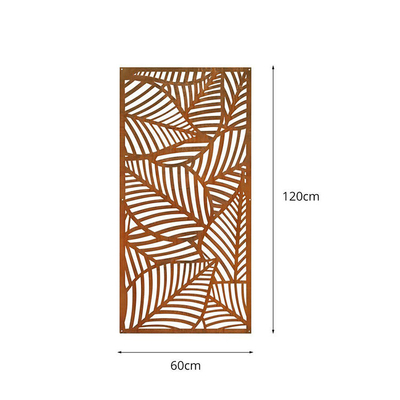 Corten Steel Layar Privasi Logam Dekoratif Luar Ruangan Prerusted Polished