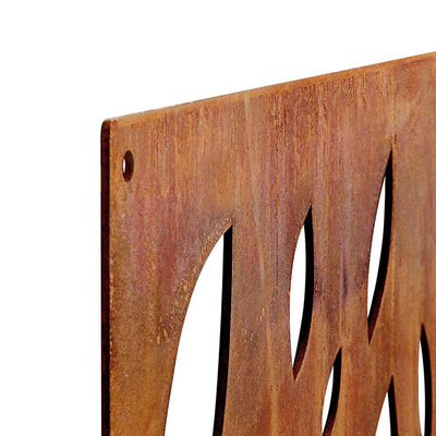 Seni Dekorasi Taman Logam Produk Panel Privasi Corten Steel Bukti Cuaca
