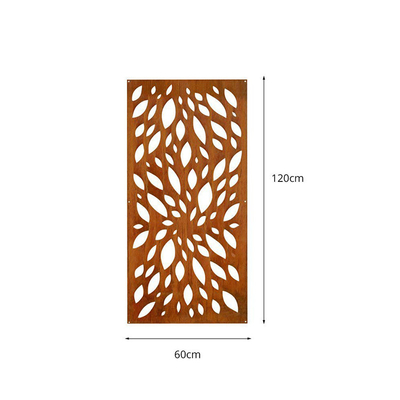 Seni Dekorasi Taman Logam Produk Panel Privasi Corten Steel Bukti Cuaca