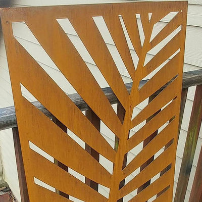 Exterior Decor Custom Made Corten Steel Garden Screens Tebal 2.5mm