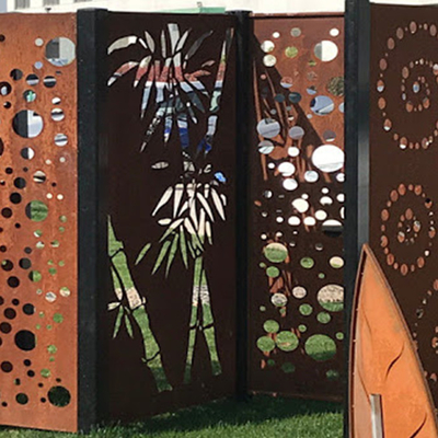 Panel Privasi Dekorasi Taman Corten Steel Ramah Lingkungan