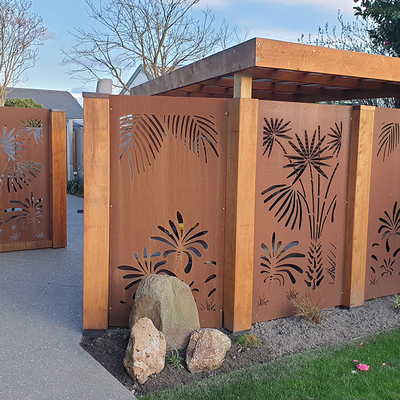 Panel Privasi Dekorasi Taman Corten Steel Ramah Lingkungan