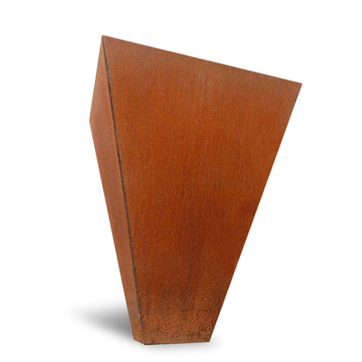 Polygonal Outdoor Metal Planter Kotak Penanam Baja Berkarat Untuk Bunga