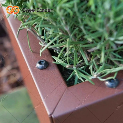 Kustomisasi Kotak Penanam Taman Logam Corten Steel Trough Planter 1200mm